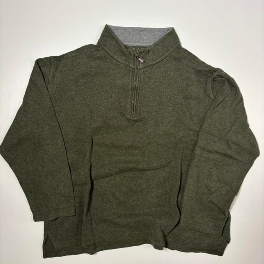 Olive Green Great Northwest 1/4 Zip Pullover Sweater - Size XL